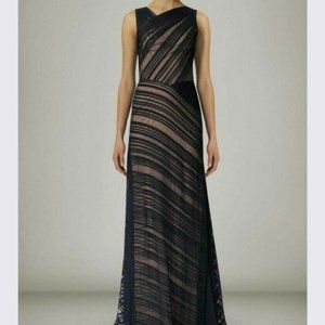 Tadashi Shoji Asymmetric Pleated Gown